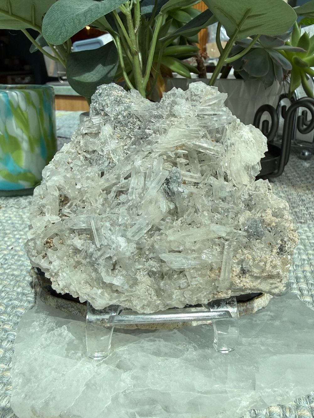 Needle Quartz Cluster with Pyrite and Flourite - Peru